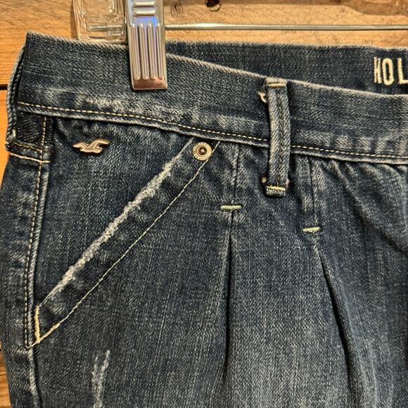 Hollister Y2K Retro 2000's Micro Mini Vintage Denim Skirt 7 Skater Fairy Grunge - Picture 14 of 16